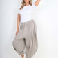 Italian Plain Linen Hareem Pants