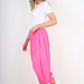 Italian Plain Linen Hareem Pants