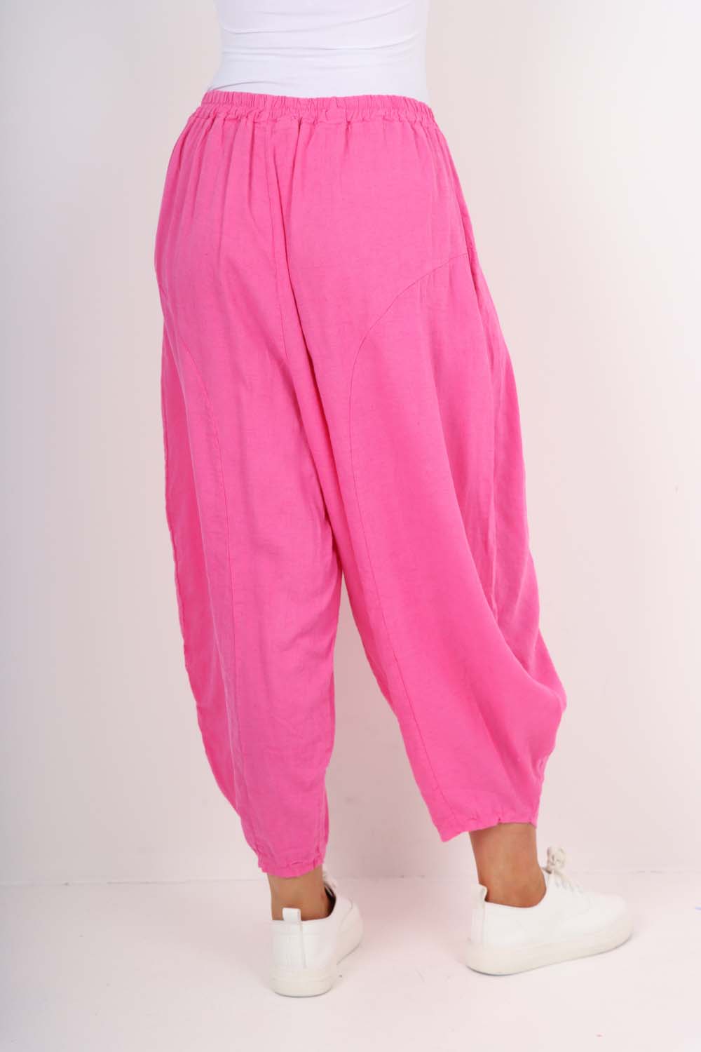 Italian Plain Linen Hareem Pants