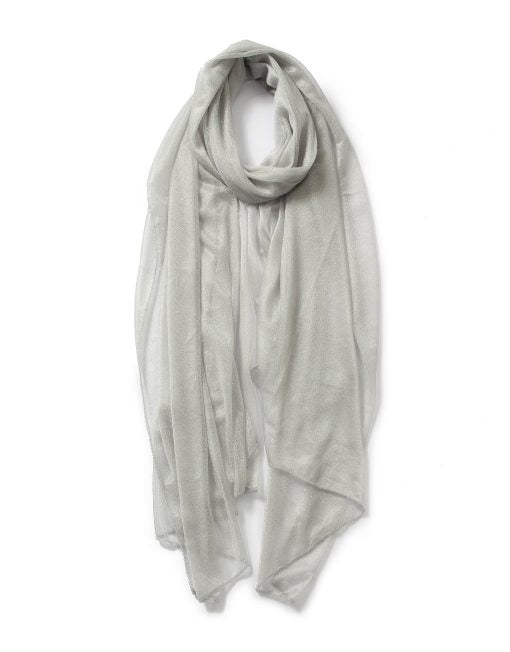 Silver Glitter Plain Scarf