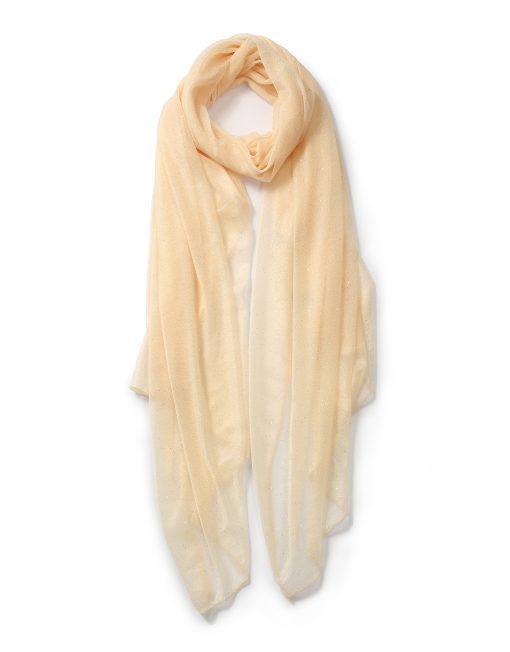 Silver Glitter Plain Scarf