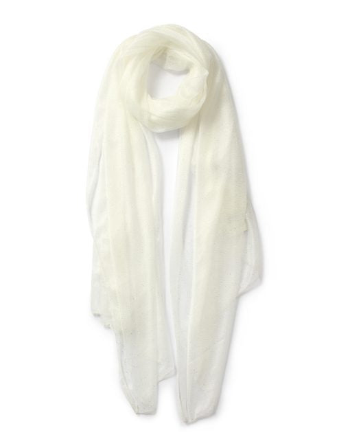 Silver Glitter Plain Scarf