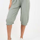 Italian Frill Hem 3/4 Linen Jogger