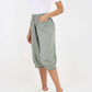 Italian Frill Hem 3/4 Linen Jogger