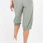 Italian Frill Hem 3/4 Linen Jogger