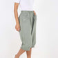 Italian Frill Hem 3/4 Linen Jogger