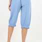 Italian Frill Hem 3/4 Linen Jogger