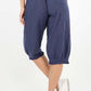 Italian Frill Hem 3/4 Linen Jogger