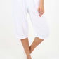 Italian Frill Hem 3/4 Linen Jogger