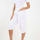 Italian Frill Hem 3/4 Linen Jogger