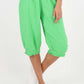 Italian Frill Hem 3/4 Linen Jogger
