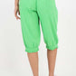 Italian Frill Hem 3/4 Linen Jogger