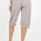 Italian Frill Hem 3/4 Linen Jogger