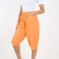 Italian Frill Hem 3/4 Linen Jogger