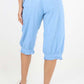 Italian Frill Hem 3/4 Linen Jogger
