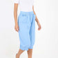 Italian Frill Hem 3/4 Linen Jogger