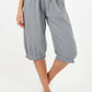 Italian Frill Hem 3/4 Linen Jogger