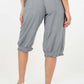 Italian Frill Hem 3/4 Linen Jogger