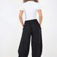 Italian Plain Layered 3/4 Linen Jogger