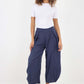 Italian Plain Layered 3/4 Linen Jogger