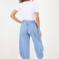 Italian Plain Layered 3/4 Linen Jogger