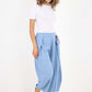 Italian Plain Layered 3/4 Linen Jogger