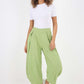Italian Plain Layered 3/4 Linen Jogger