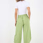 Italian Plain Layered 3/4 Linen Jogger