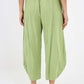 Italian Plain Layered 3/4 Linen Jogger