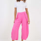 Italian Plain Layered 3/4 Linen Jogger