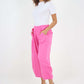 Italian Plain Layered 3/4 Linen Jogger