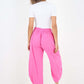 Italian Plain Layered 3/4 Linen Jogger