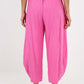 Italian Plain Layered 3/4 Linen Jogger