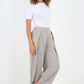 Italian Plain Layered 3/4 Linen Jogger