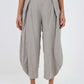 Italian Plain Layered 3/4 Linen Jogger