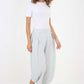 Italian Plain Layered 3/4 Linen Jogger