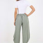 Italian Plain Layered 3/4 Linen Jogger