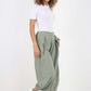 Italian Plain Layered 3/4 Linen Jogger