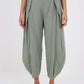 Italian Plain Layered 3/4 Linen Jogger