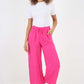 Italian Plain Linen Palazzo Trouser