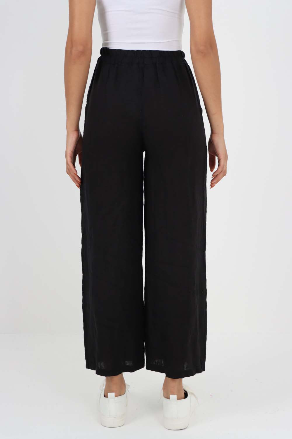 Italian Plain Linen Palazzo Trouser