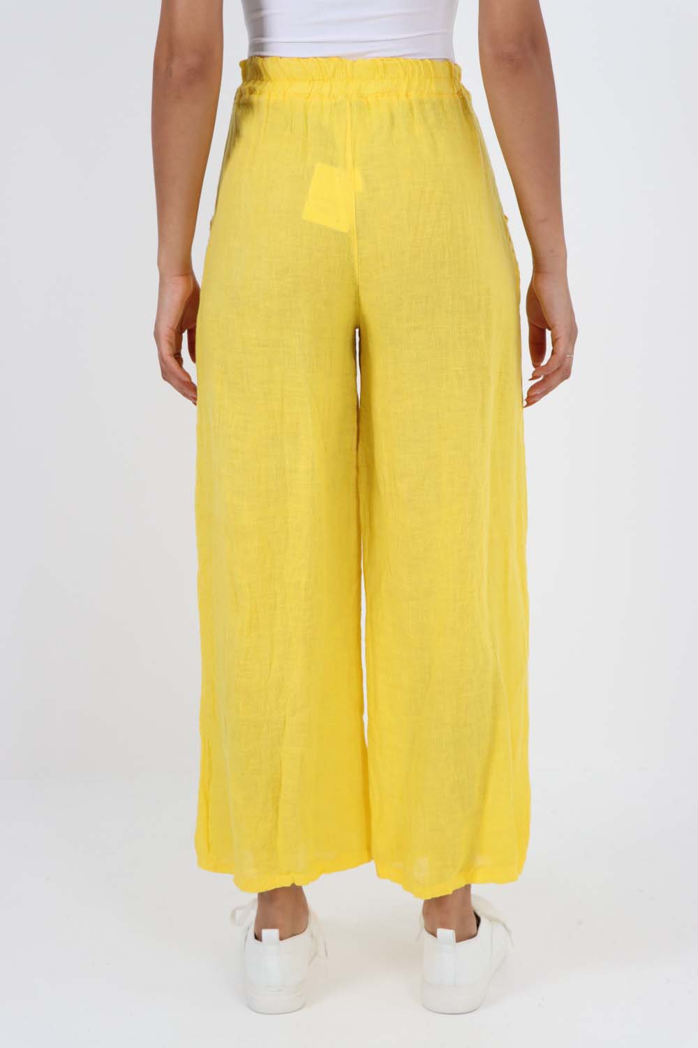 Italian Plain Linen Palazzo Trouser