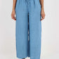 Italian Plain Linen Palazzo Trouser