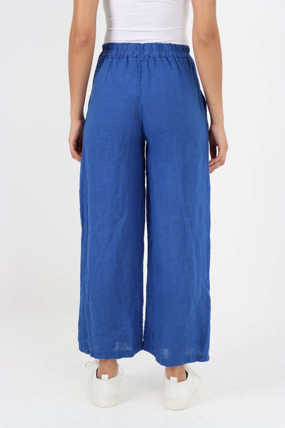 Italian Plain Linen Palazzo Trouser
