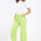 Italian Plain Linen Palazzo Trouser