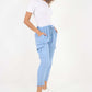 Italian Full Length Linen Cargo Pants