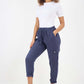 Italian Full Length Linen Cargo Pants