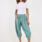 Italian Panelled 3/4 Length Linen Joggers