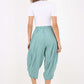 Italian Panelled 3/4 Length Linen Joggers