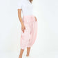Italian Panelled 3/4 Length Linen Joggers